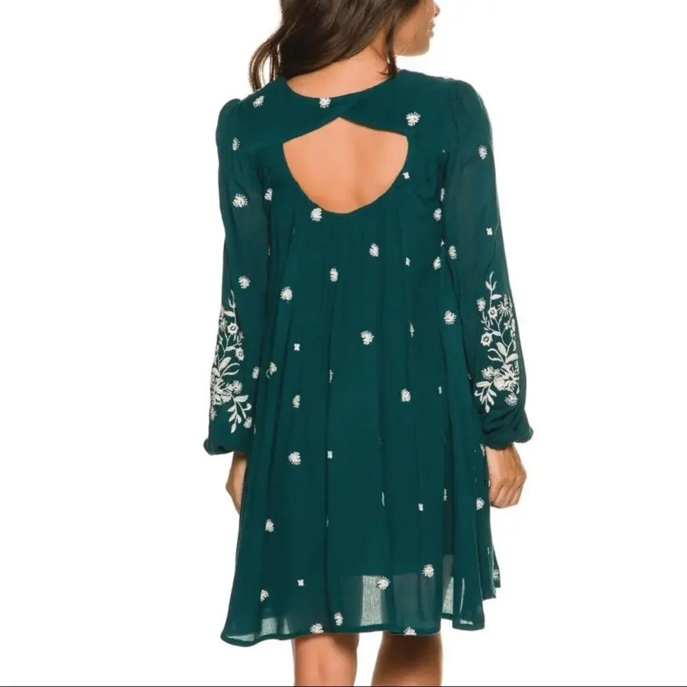 Free People Sweet Tennessee Embroidered Mini Dress Size XS